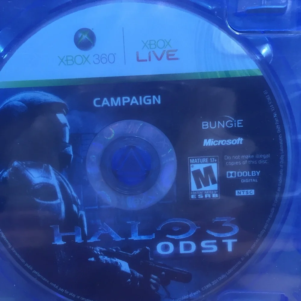 Halo 3 ODST Microsoft Xbox 360 Campaign Disc Only Bungie FPS Video Game